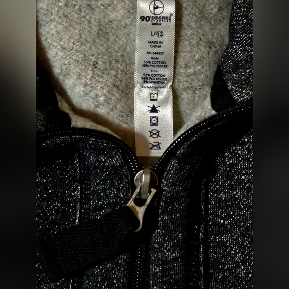NEW 90° Degree by Reflex Girls Large Hoodie - Picture 4 of 7